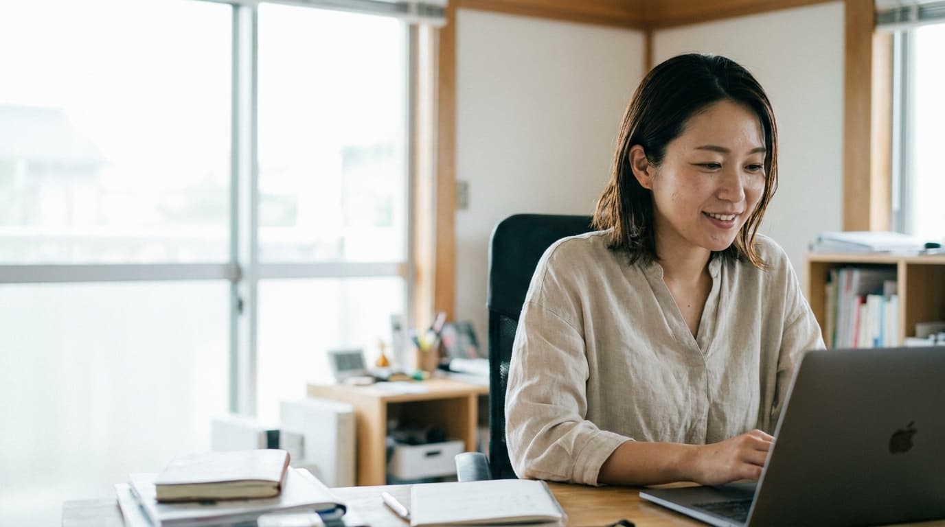 A woman reviewing a business-system estimate on her laptop