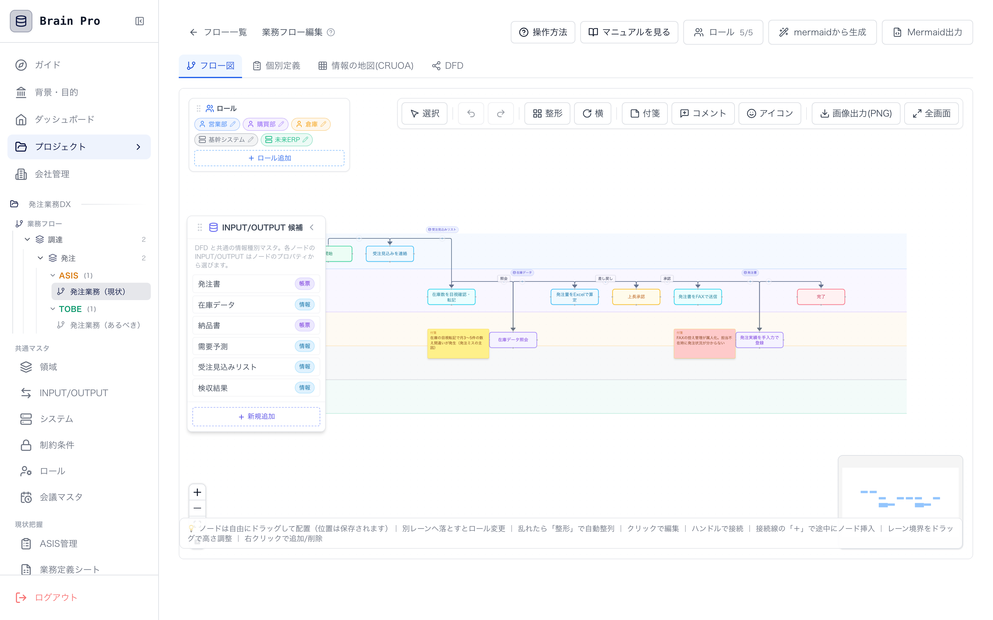 Brain Pro workflow editor